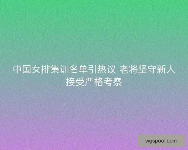 中国女排集训名单引热议 老将坚守新人接受严格考察 中国女排集训名单引热议 老将坚守新人接受严格考察