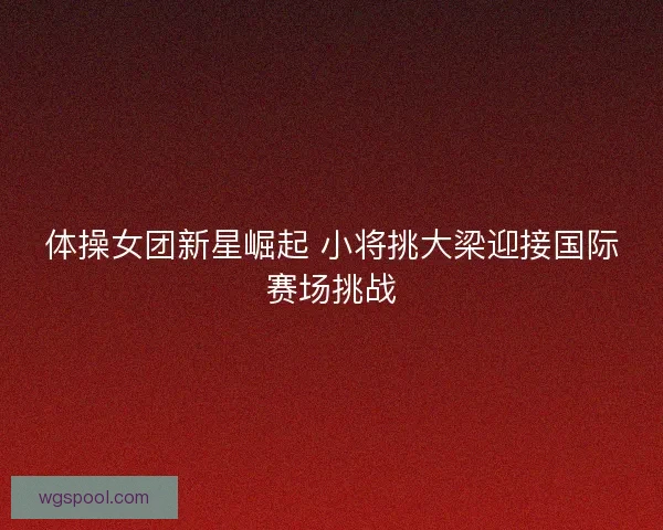 体操女团新星崛起 小将挑大梁迎接国际赛场挑战